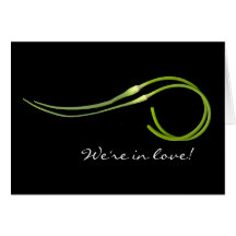 Vitlökscapebröllop Hälsnings Kort