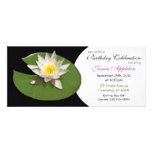 Vitnäckrosen vadderar födelsedaginbjudan
