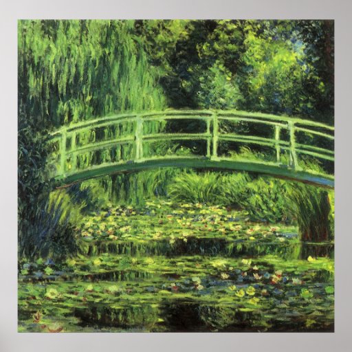 Vitnäckrosor av Monet, vintageImpressionism Posters