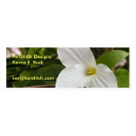 VitTrillium: Mager visitkort/mini- bokmärke