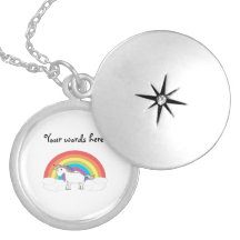 Vitunicornlocket Anpassningsbara Smycken