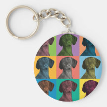 Vizsla Pop-Konst Nyckelringar