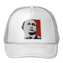 Vladimir Putin på rött Mesh Kepsar