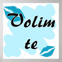 Volim te - kroat - jag älskar dig print