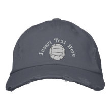 Volleyboll broderad hatt