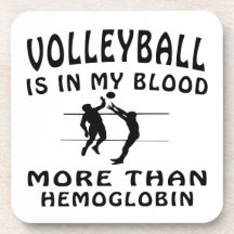 Volleybolldesign Dryck Underlägg