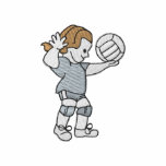 Volleybollflicka Broderad Jacka
