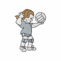 Volleybollflicka Broderad Jacka