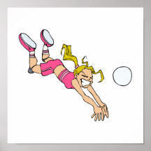 Volleybollflickadyk Affischer