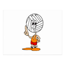 Volleybollhuvud Vykort