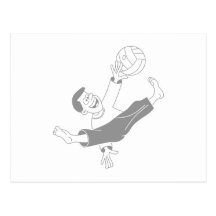Volleybollpojkegrått Vykort