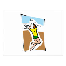 Volleybollspelare Vykort