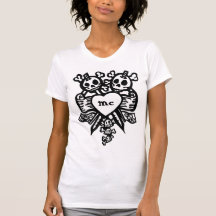 voodoohjärtadöskallar t shirts