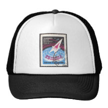 Vostok 2 och jordklot baseball hat