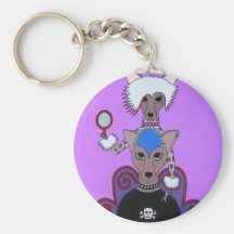 Vovven förfölde Groomerssalongen Keychain Nyckelring