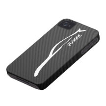 VQ35DE - VitSilhouette för Coupe G35 iPhone 4 Fodraler
