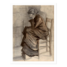Vriden figur av en kvinna, Vincent Van Gogh Vykort