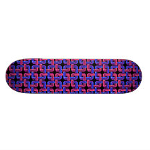 Vridet kvadrerar rött skateboard deck