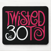 Vridet på 30 Black&Pink Mousepad Mus Mattor