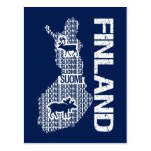 Vykort för anpassadeFINLAND KARTA