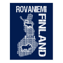 Vykort för anpassadeFINLAND KARTA - Rovaniemi