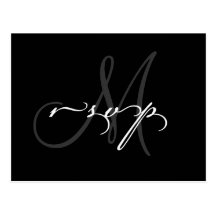 Vykort för bröllopMonogramOSA