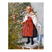 Vykort för Carl Larsson julgranvykort