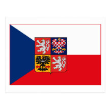 Vykort för COA för Czechoslovakia flaggaw (tända)