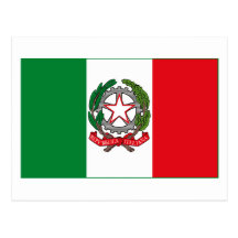 Vykort för COA för italienflaggaw (tända)