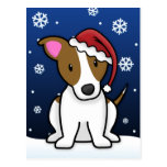 Vykort för jul för Kawaii jackRussell Terrier