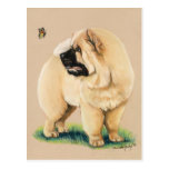 Vykort för konst för hund för ChowChow original-