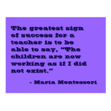 Vykort för Maria Montessori citationsteckennr. 5