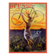 Vykort: Fransk cykelkonst för vintage