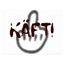 Vykort: KÄFT! + fingerfågeln