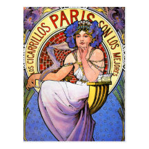 Vykort:  Mucha illustration