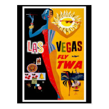 Vykort-Vintage Reser-Las Vegas
