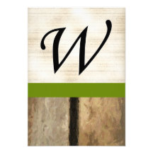 W-Monogramlodrät stiger ombord Impasto Personliga Tillkännagivande