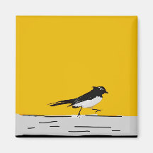 Wagtailmagnet (gult) magneter