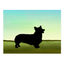 Walesisk Corgi för blå himmel Vykort