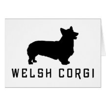 Walesisk Corgi (med text) Hälsningskort