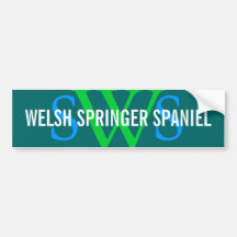 Walesisk Monogram för SpringerSpaniel Bildekal