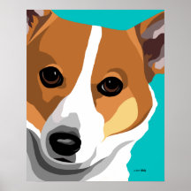 Walesiskt Corgitryck Print