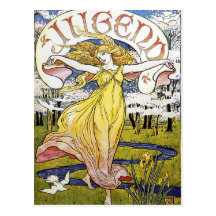 Walter kran"Jugend" art nouveau Vykort
