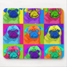 Warhol inspirerade mops Mousepad Mus Matta