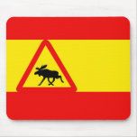 Warnung vor dem Elch Mousepads