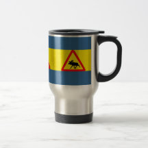 Warnung vor Elch Kaffee Haferl
