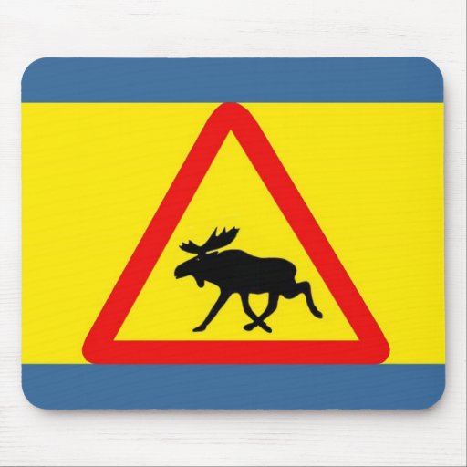 Warnung vor Elch Mousepads