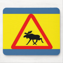 Warnung vor Elch Mousepads