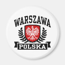 Warszawa Polska Magnet För Kylskåp