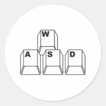 WASD RUND KLISTERMÄRKE